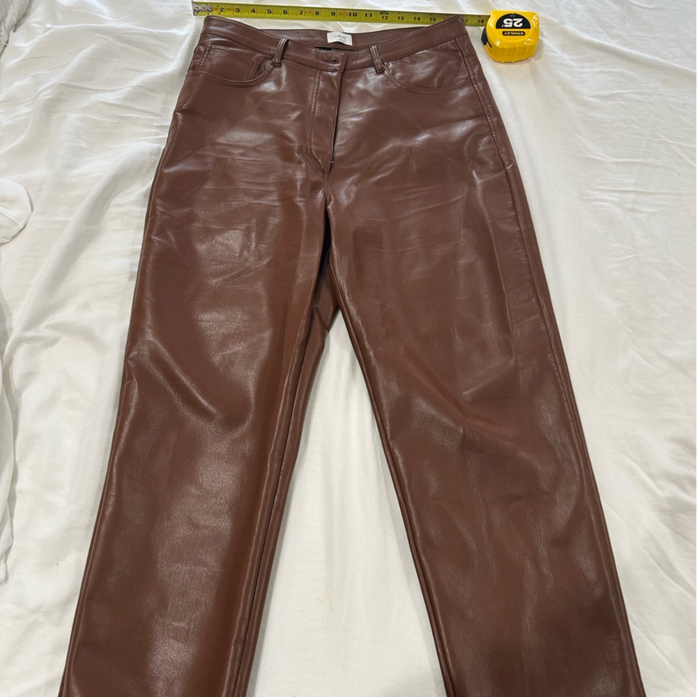 aritzia Melina Wilfred Brown leather pants